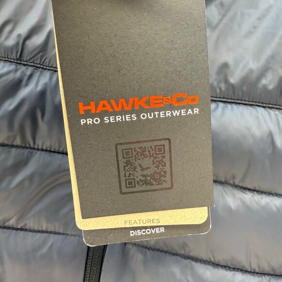 Hawke & Co Puffer Coat Men's M Grey Performance Wind And Water Resistant NWT - Picture 6 of 15